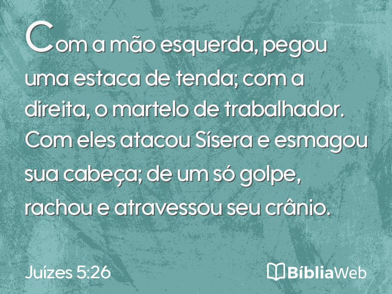 Juízes 5:26 em imagem para compartilhar