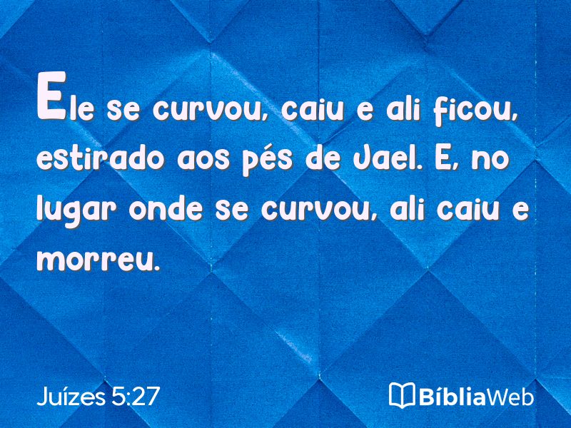 Juízes 5:27 em imagem para compartilhar