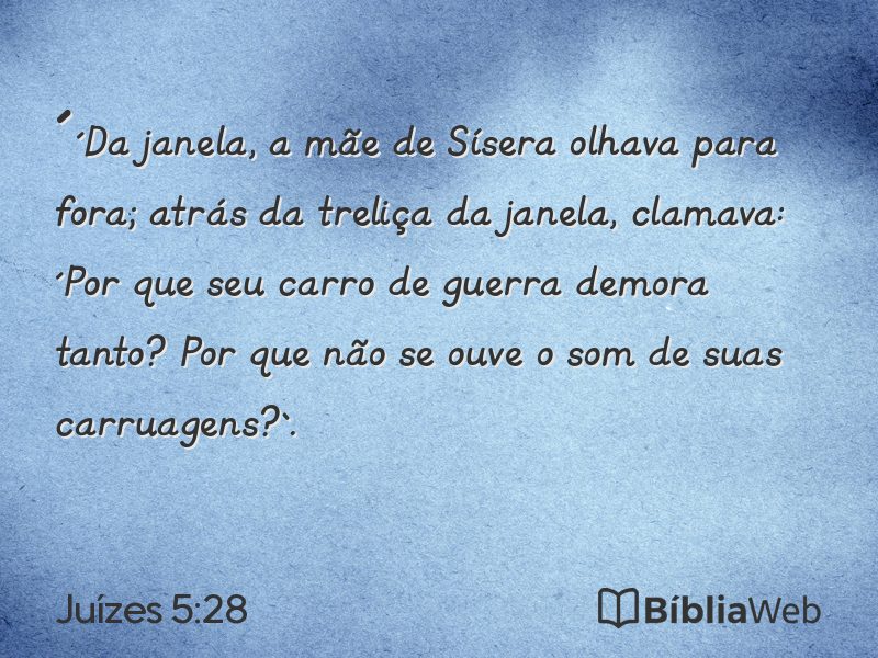 Juízes 5:28 em imagem para compartilhar