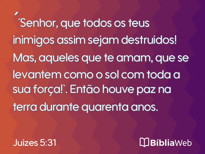 Juízes 5:31 em imagem para compartilhar