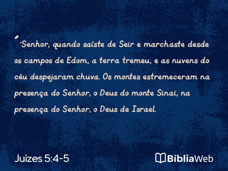 Juízes 5:4-5 em imagem para compartilhar