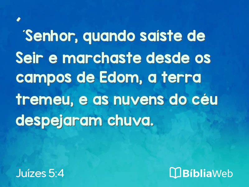 Juízes 5:4 em imagem para compartilhar
