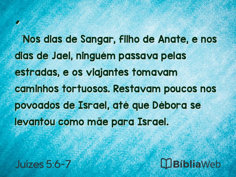 Juízes 5:6-7 em imagem para compartilhar