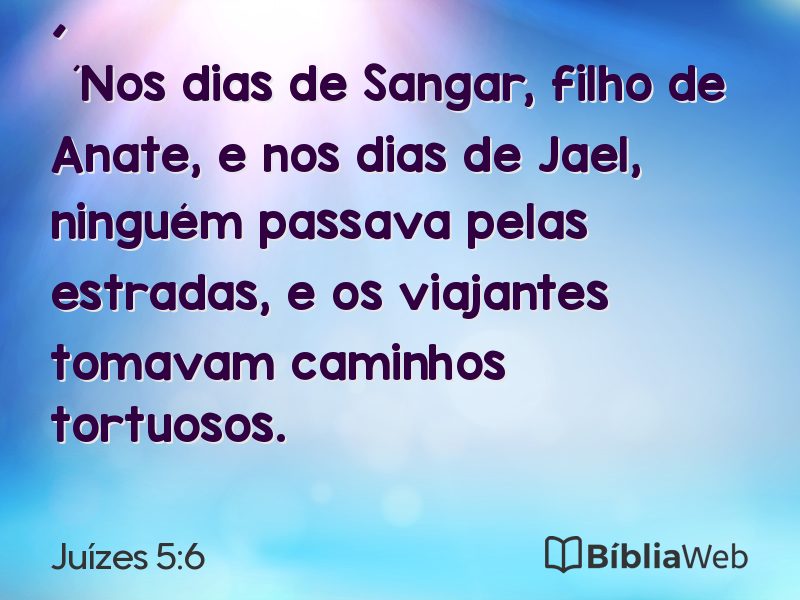 Juízes 5:6 em imagem para compartilhar
