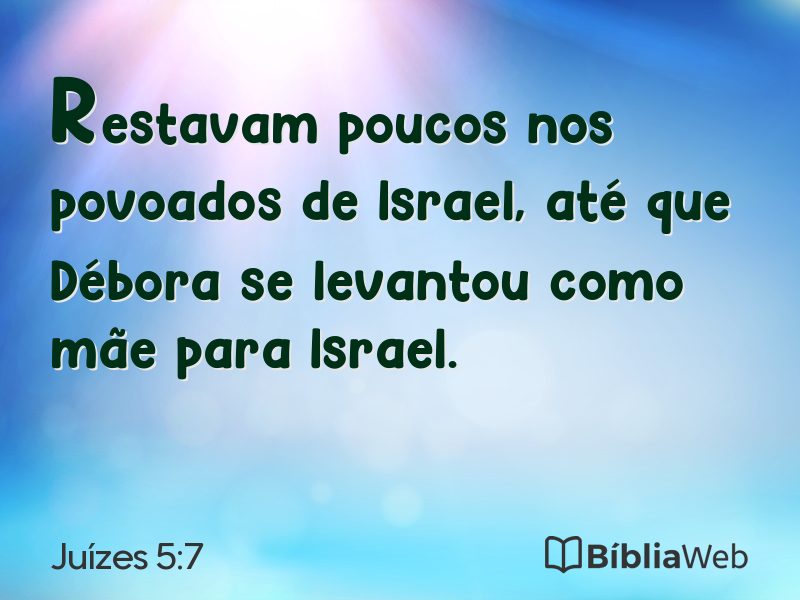 Juízes 5:7 em imagem para compartilhar