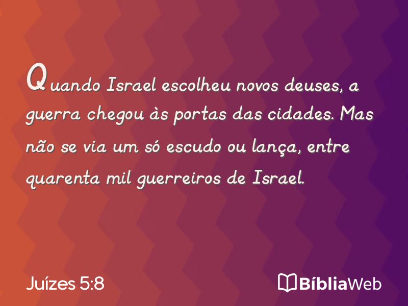 Juízes 5:8 em imagem para compartilhar