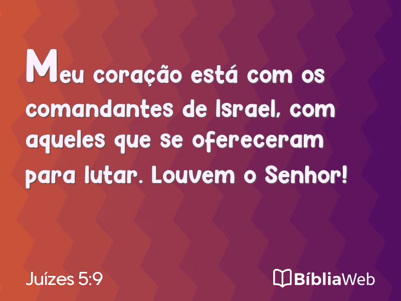 Juízes 5:9 em imagem para compartilhar