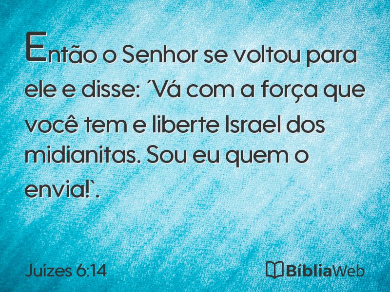 Juízes 6:14 em imagem para compartilhar
