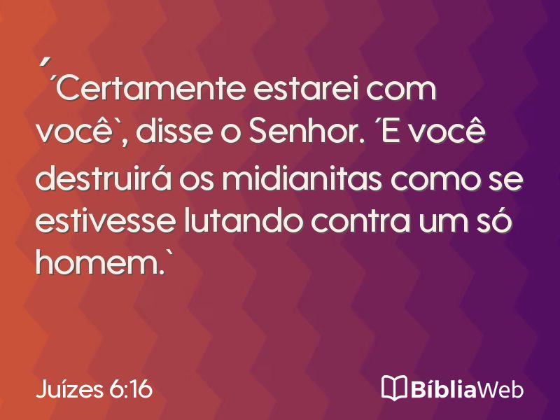Juízes 6:16 em imagem para compartilhar