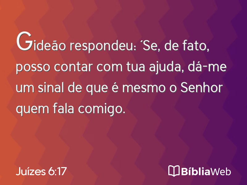 Juízes 6:17 em imagem para compartilhar