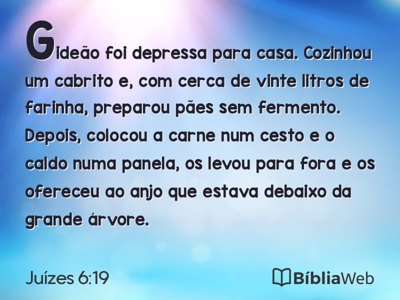 Juízes 6:19 em imagem para compartilhar