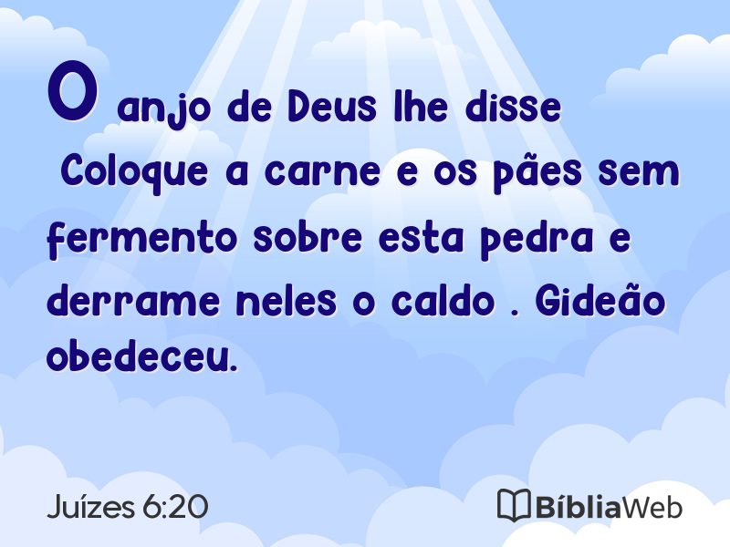 Juízes 6:20 em imagem para compartilhar