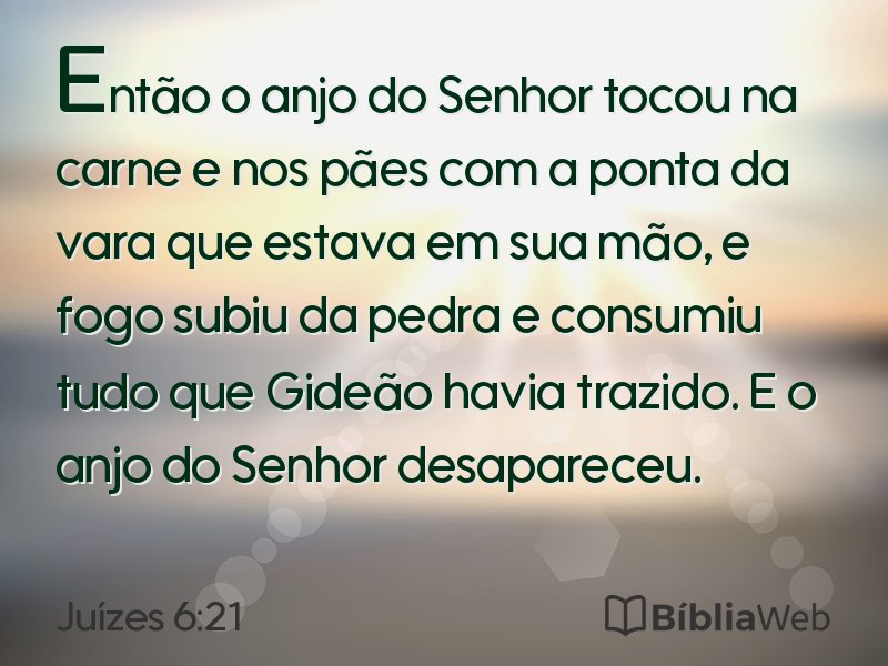 Juízes 6:21 em imagem para compartilhar