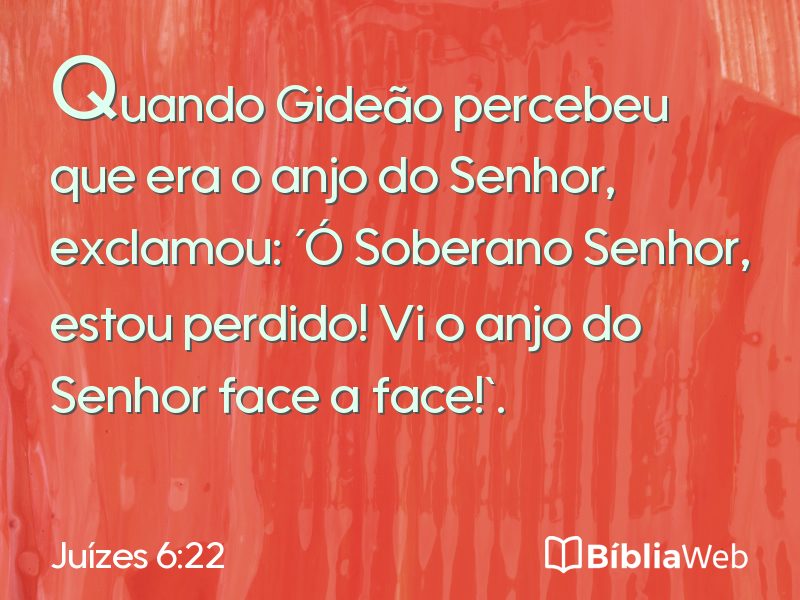 Juízes 6:22 em imagem para compartilhar