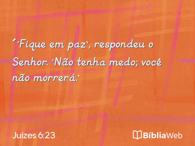 Juízes 6:23 em imagem para compartilhar