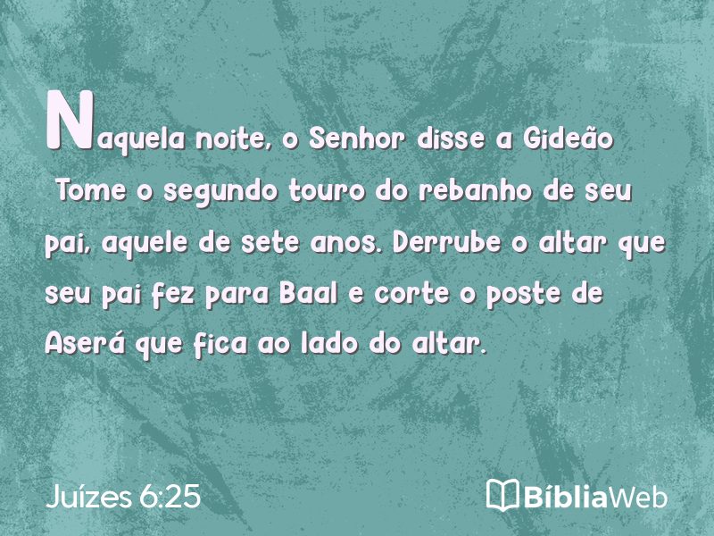 Juízes 6:25 em imagem para compartilhar