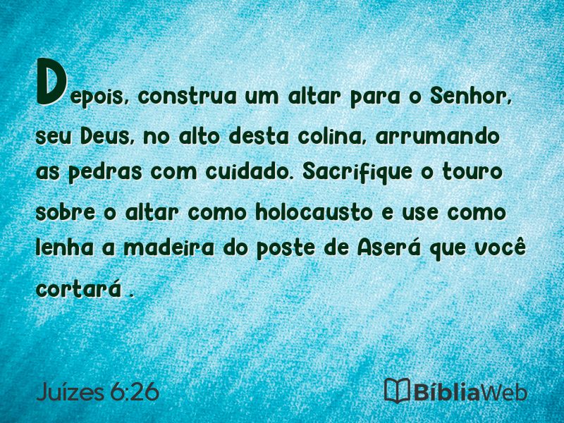 Juízes 6:26 em imagem para compartilhar