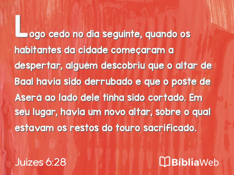 Juízes 6:28 em imagem para compartilhar