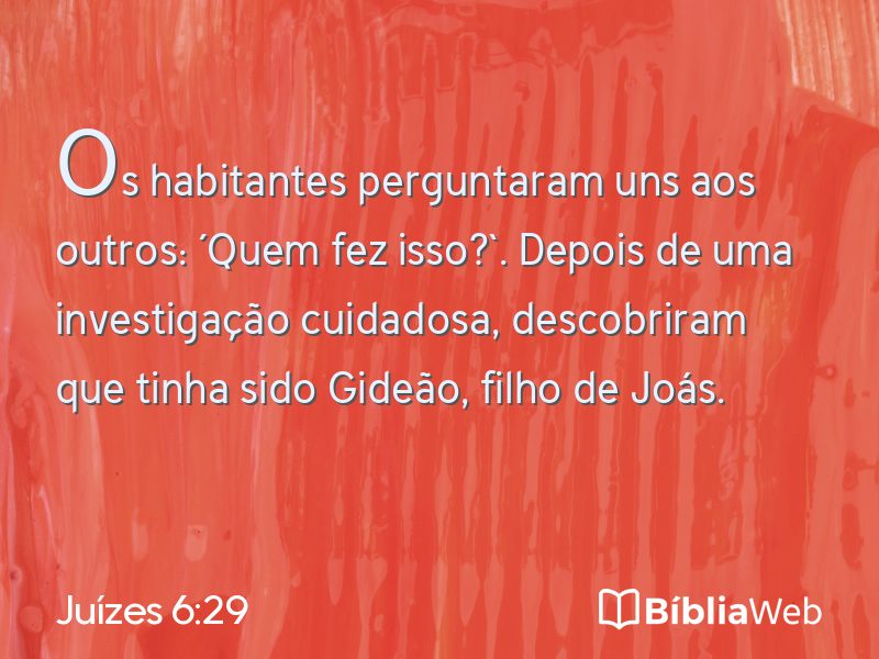 Juízes 6:29 em imagem para compartilhar
