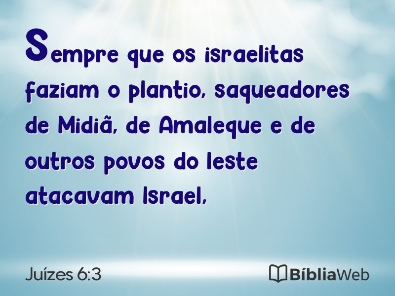 Juízes 6:3 em imagem para compartilhar