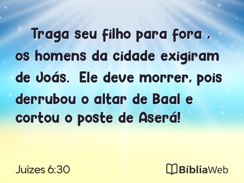 Juízes 6:30 em imagem para compartilhar
