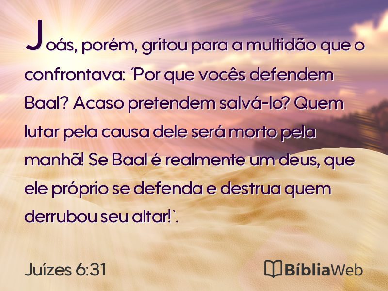 Juízes 6:31 em imagem para compartilhar