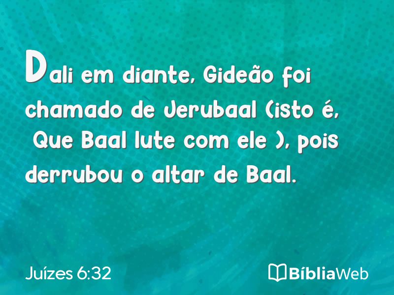 Juízes 6:32 em imagem para compartilhar