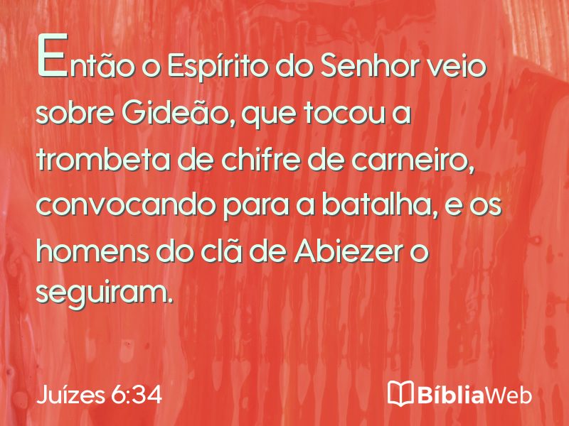 Juízes 6:34 em imagem para compartilhar