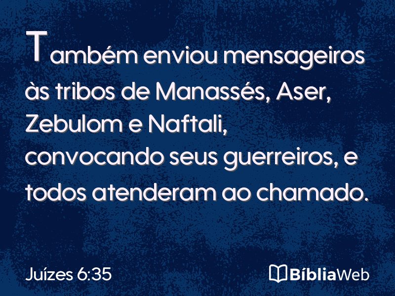 Juízes 6:35 em imagem para compartilhar