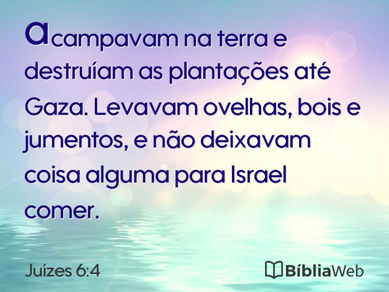 Juízes 6:4 em imagem para compartilhar