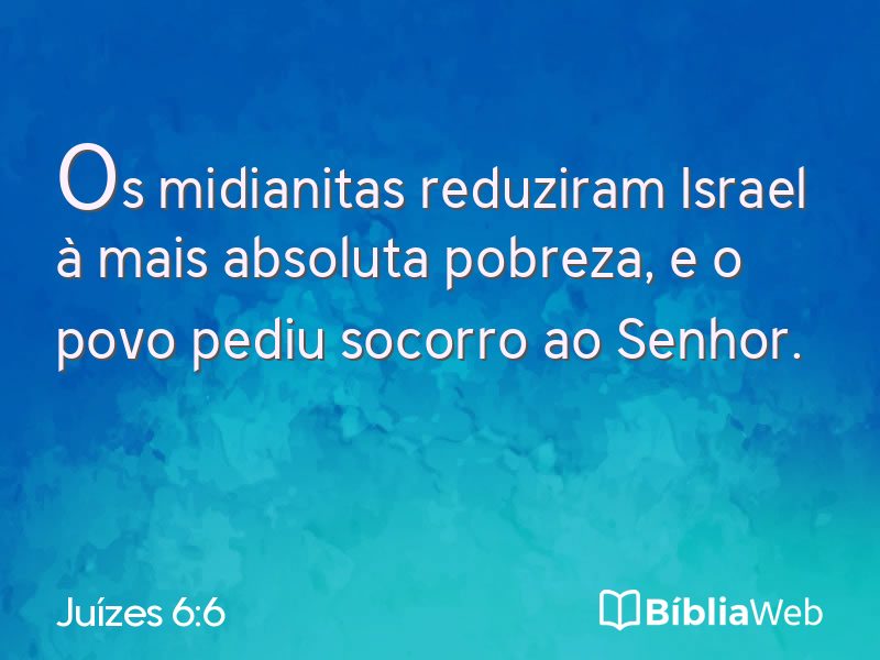 Juízes 6:6 em imagem para compartilhar