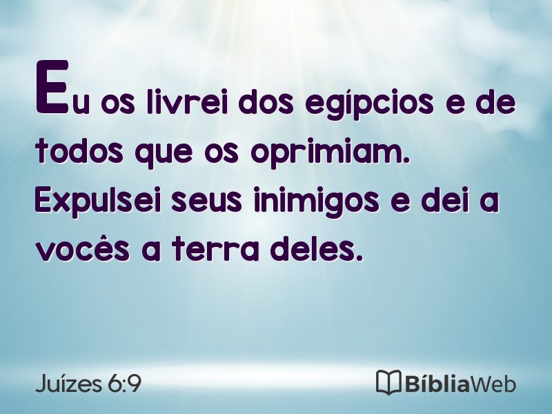 Juízes 6:9 em imagem para compartilhar