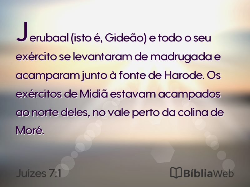Juízes 7:1 em imagem para compartilhar