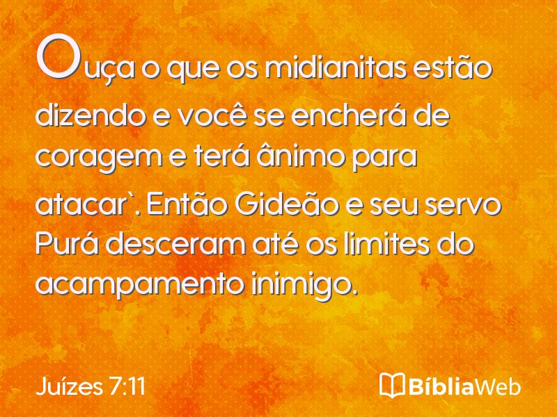 Juízes 7:11 em imagem para compartilhar