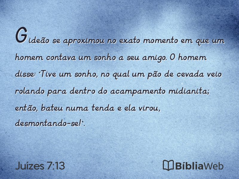 Juízes 7:13 em imagem para compartilhar