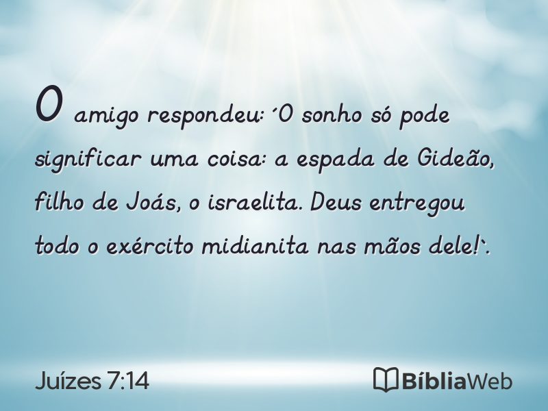 Juízes 7:14 em imagem para compartilhar