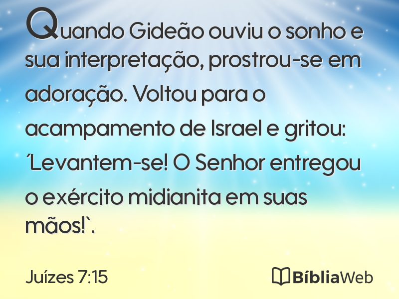 Juízes 7:15 em imagem para compartilhar