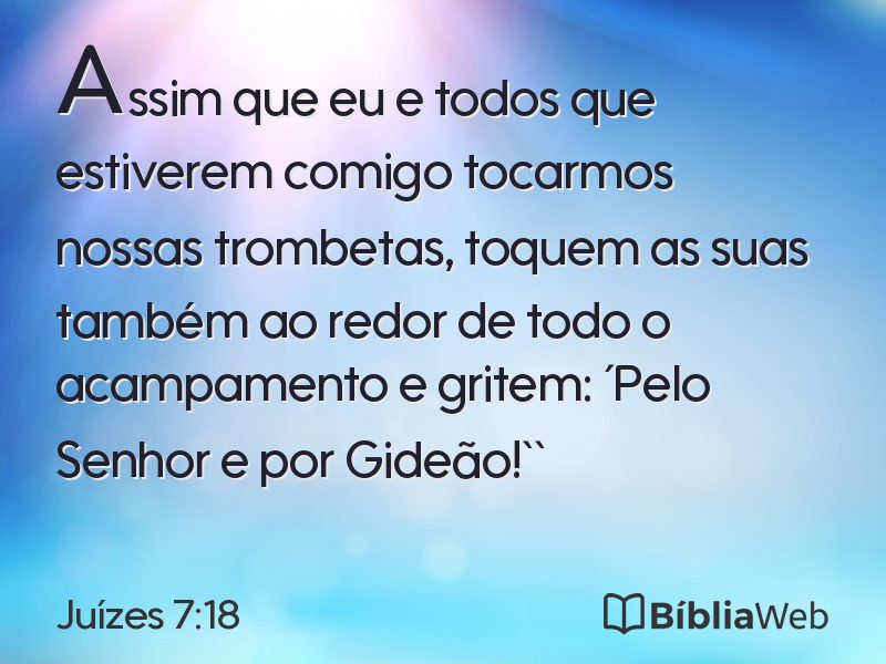 Juízes 7:18 em imagem para compartilhar