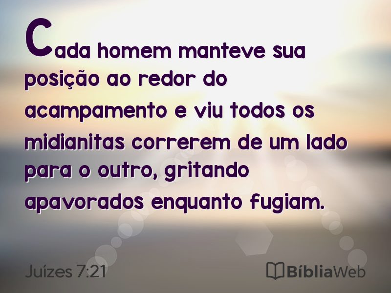 Juízes 7:21 em imagem para compartilhar
