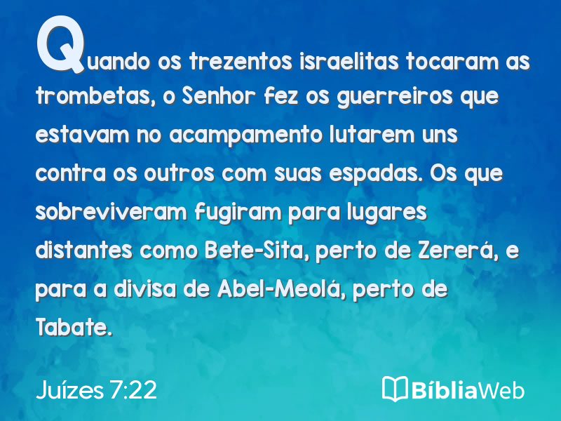Juízes 7:22 em imagem para compartilhar