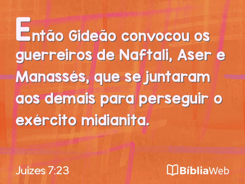 Juízes 7:23 em imagem para compartilhar