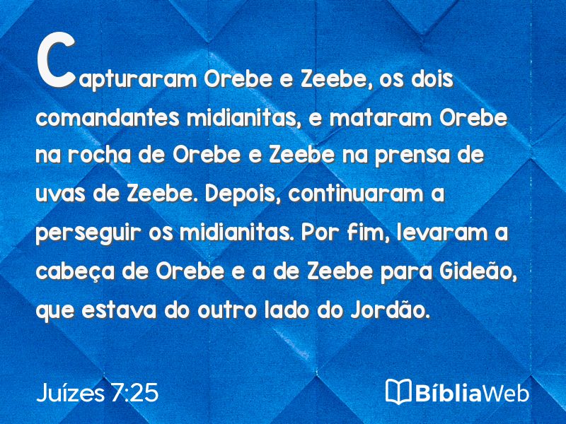Juízes 7:25 em imagem para compartilhar