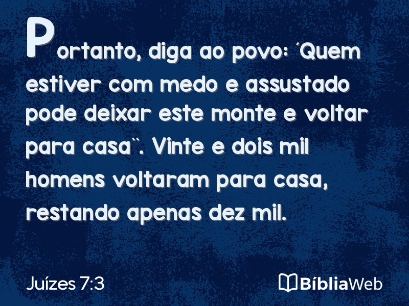 Juízes 7:3 em imagem para compartilhar