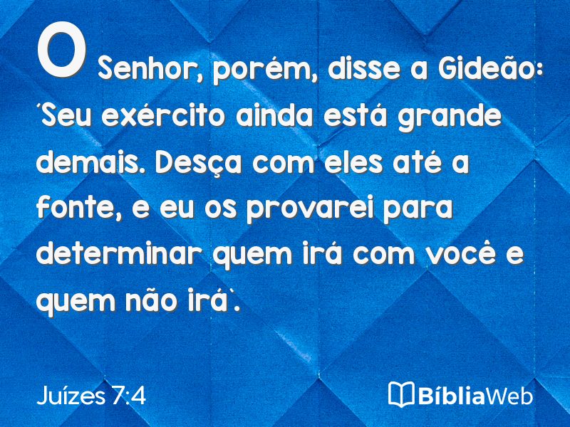 Juízes 7:4 em imagem para compartilhar