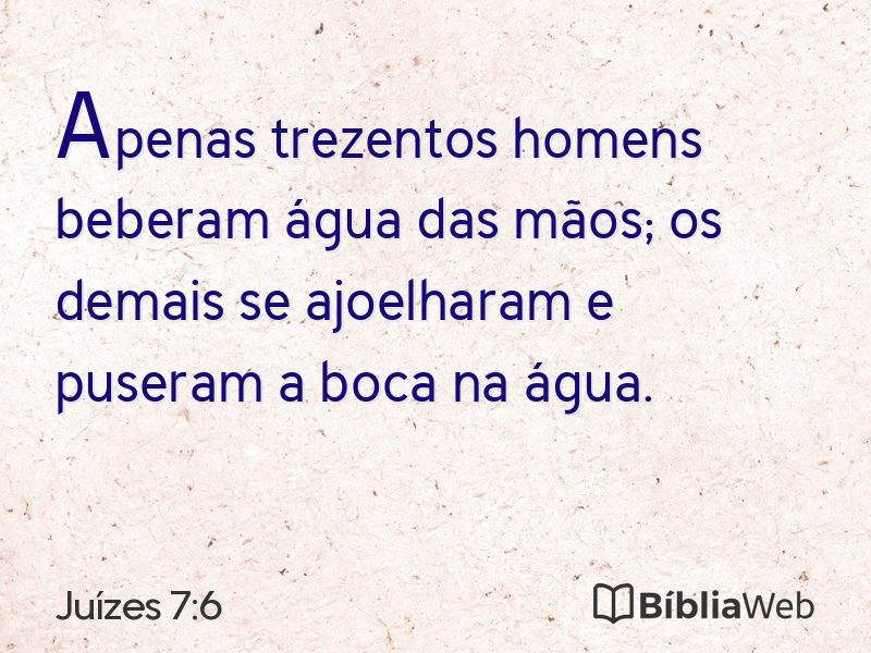 Juízes 7:6 em imagem para compartilhar