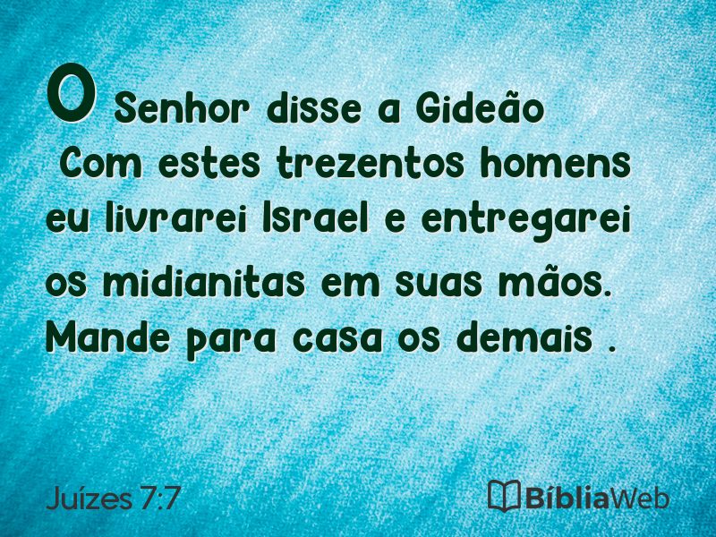 Juízes 7:7 em imagem para compartilhar