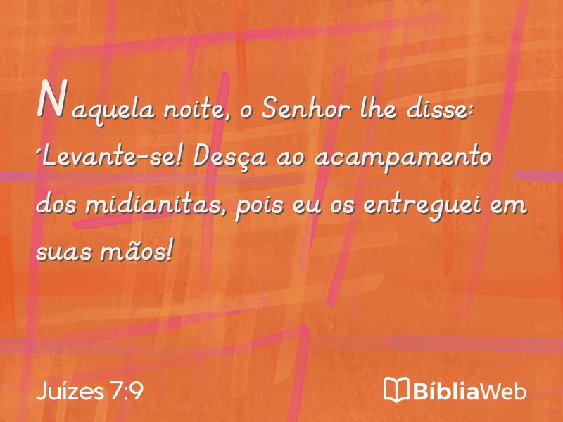 Juízes 7:9 em imagem para compartilhar
