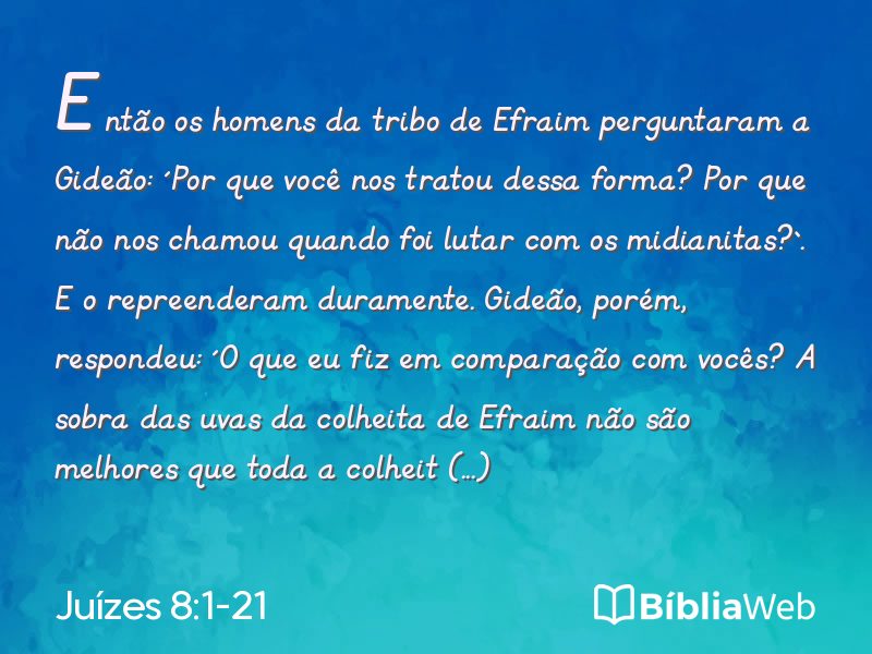 Juízes 8:1-21 em imagem para compartilhar