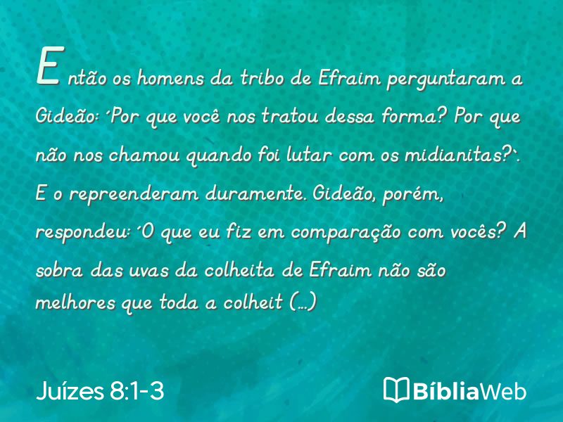 Juízes 8:1-3 em imagem para compartilhar