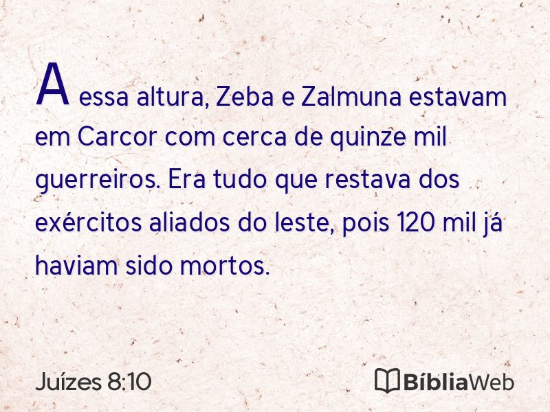 Juízes 8:10 em imagem para compartilhar